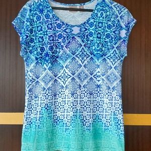 CHICOS COTTON TOP, SIZE 0( M- L)